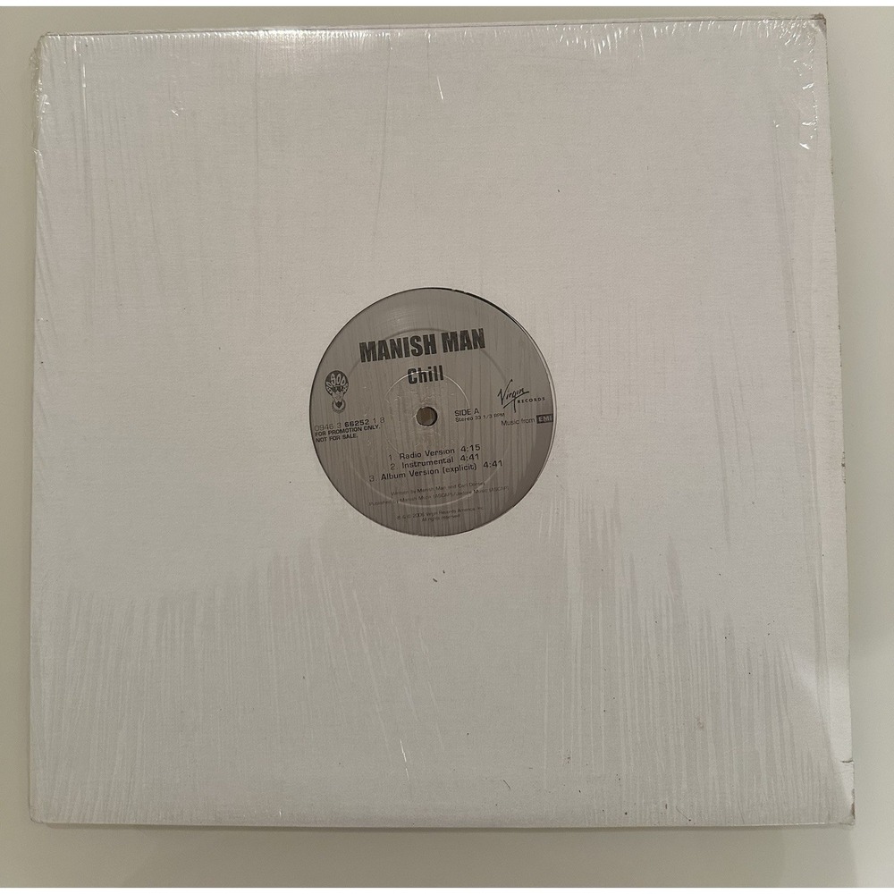 Manish Man Chill 12" Vinyl Single Promo 2006 Virgin Records Hip Hop Rap